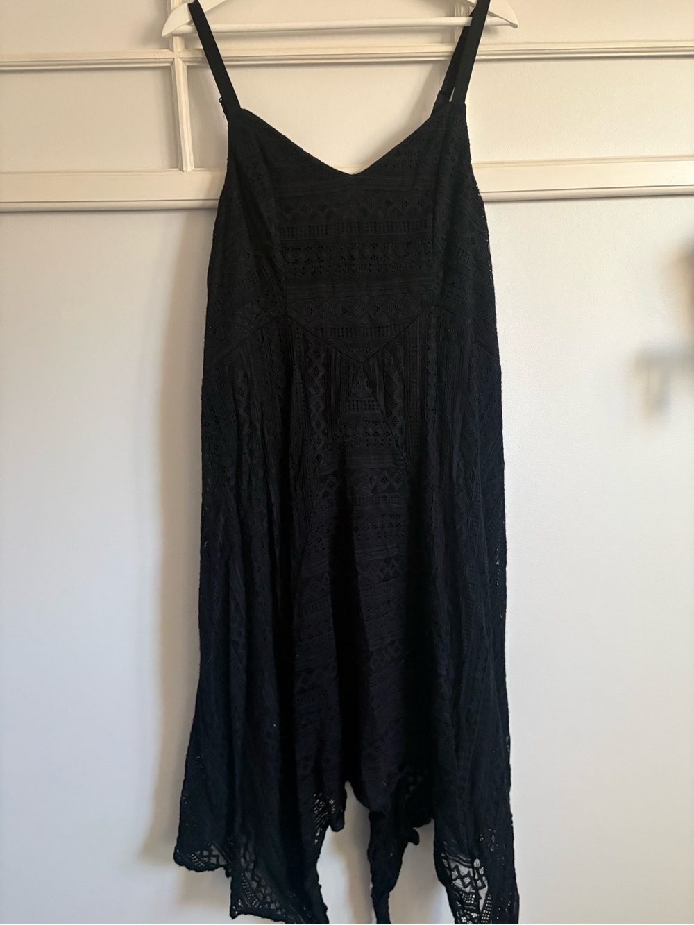 torrid Black Textured handkerchief hem dress.
